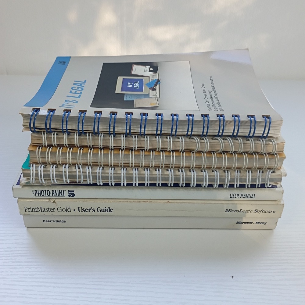 Lot Of 8 Vtg Computer Printer Software Books Clipart Microsoft Printmaster PFS - Picture 12 of 15